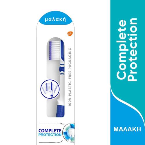 Sensodyne Soft Οδοντόβουρτσα Complete Protection 48% Better Cleaning Μαλακή Κεφαλή για Βαθύ Καθαρισμό, Κατάλληλη για Ευαίσθητα Δόντια 1 Τεμάχιο - Μπλε